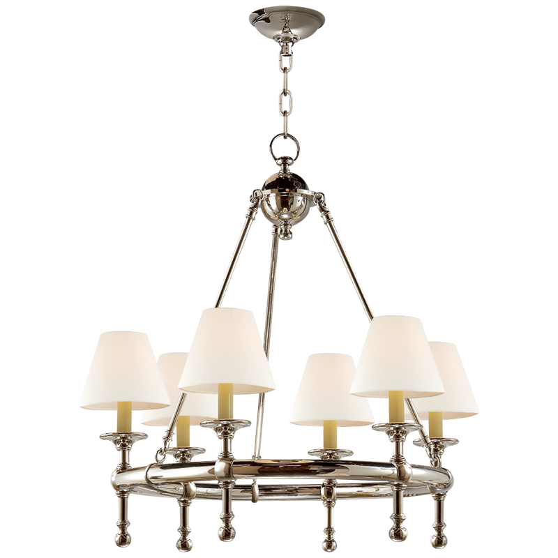 #Finish_Polished Nickel with Linen Shades - Mini