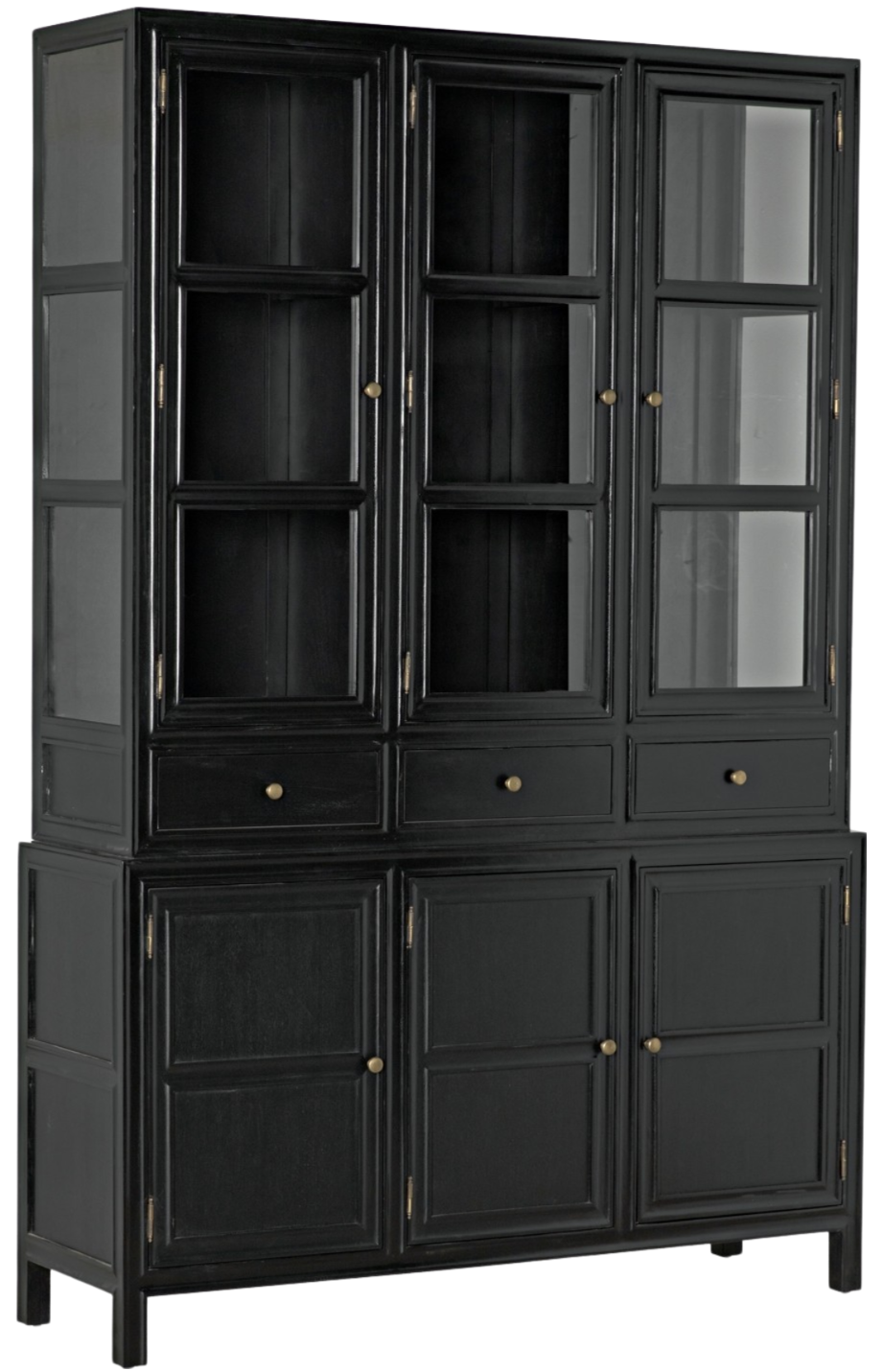 Colonial Hutch, Hand Rubbed Black