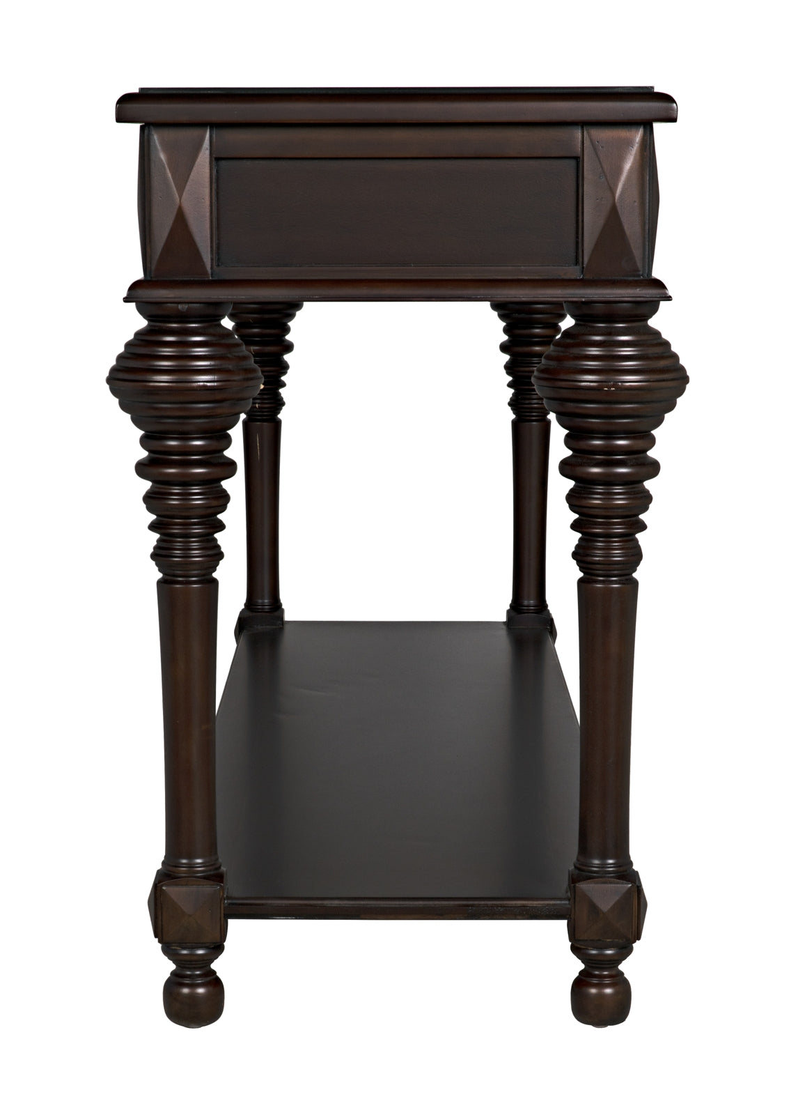 Colonial Sofa Table, Distressed Brown