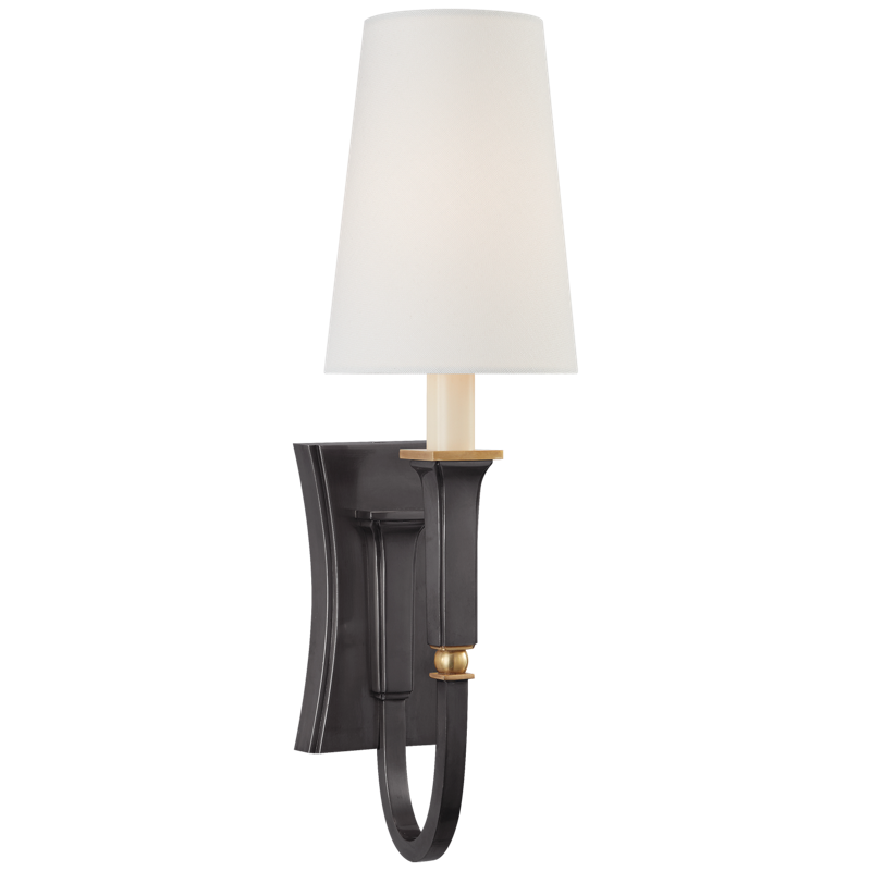 #Finish_Bronze with Hand-Rubbed Antique Brass with Linen Shade