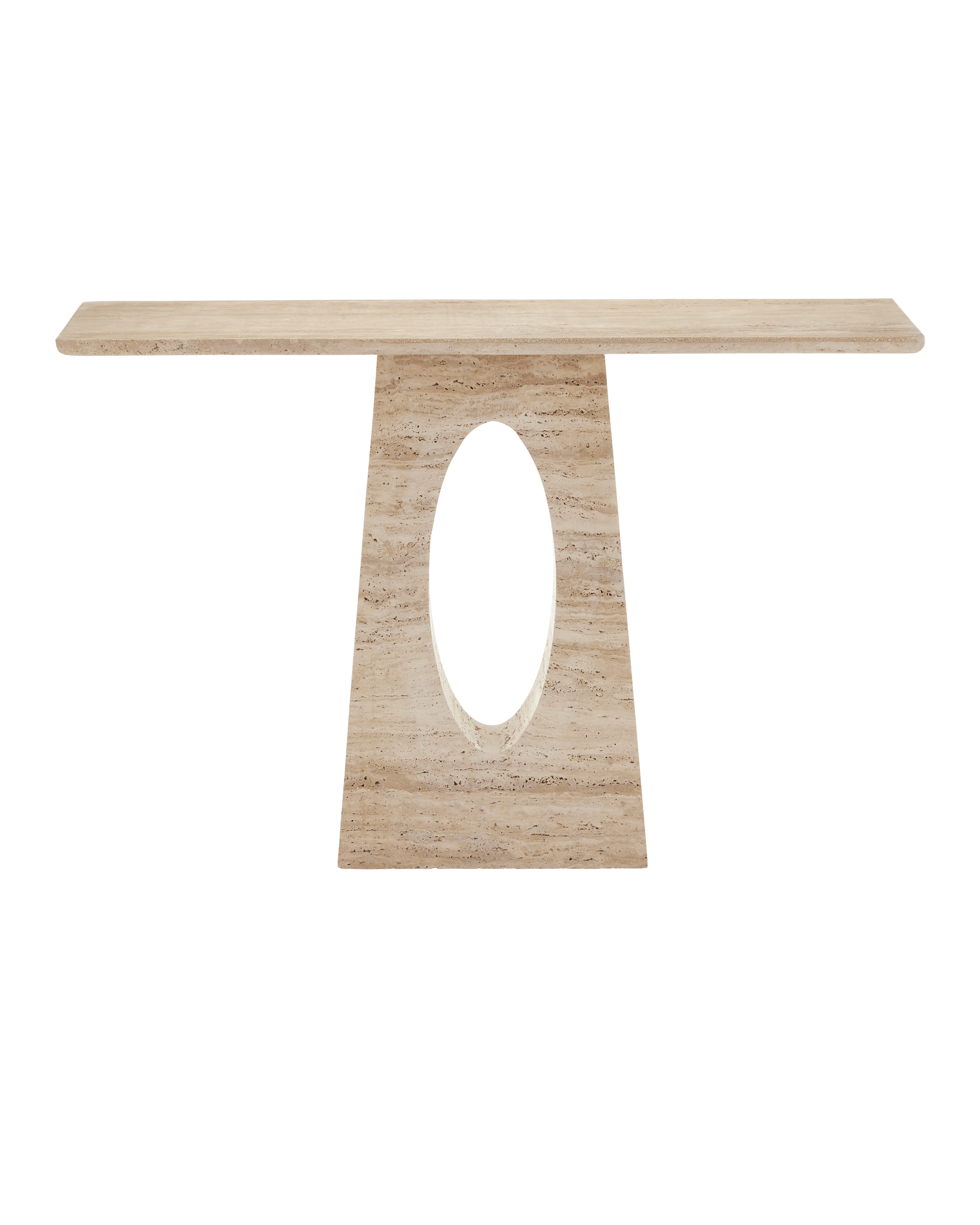 Demi Travertine Console Table