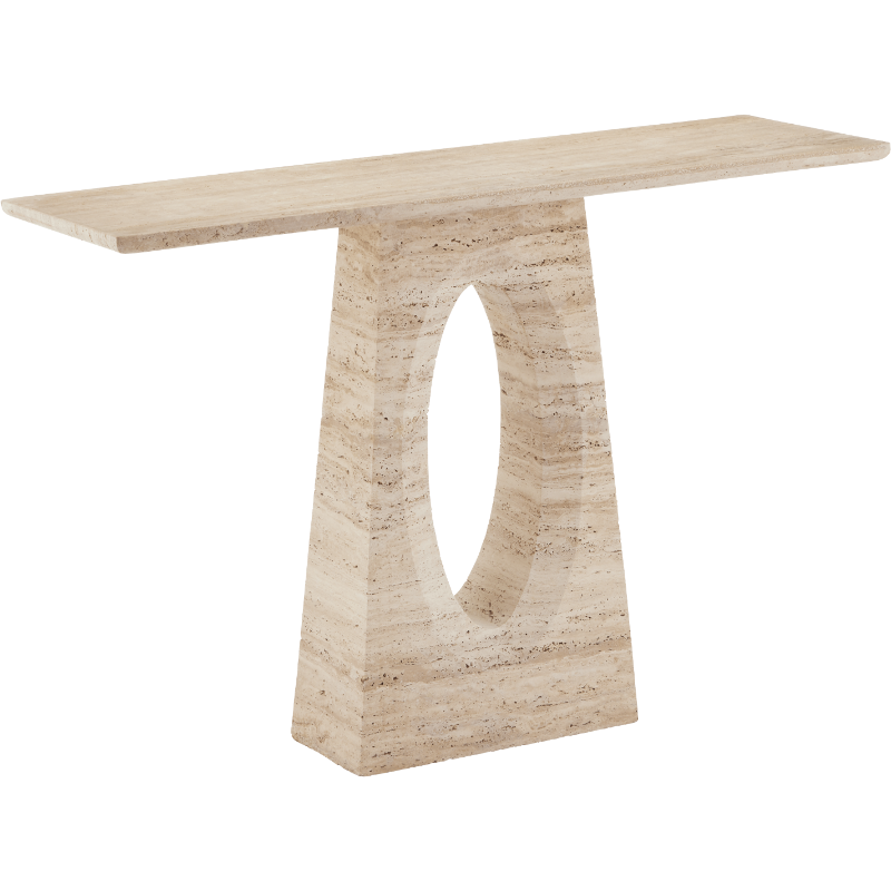 Demi Travertine Console Table