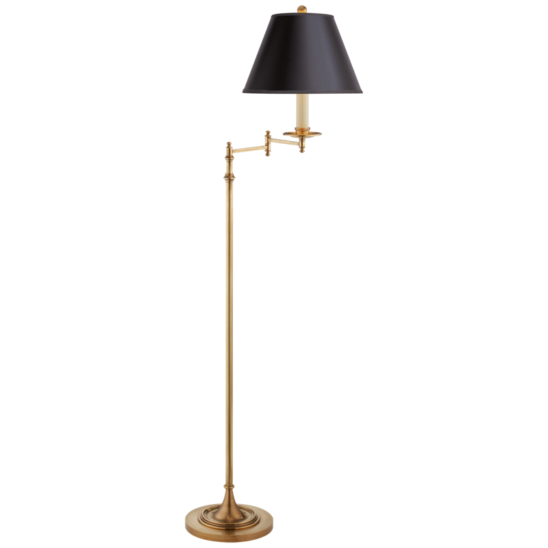 #Shade_Antique Burnished Brass with Black Paper Shade