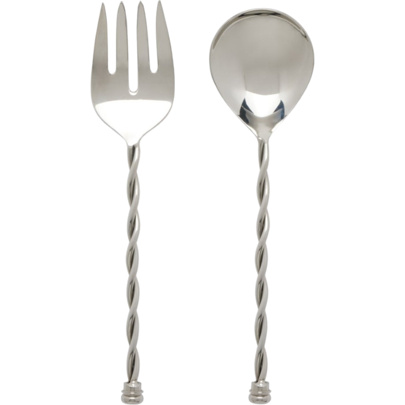 Ellis Polished Silver Two-Piece Serving Set