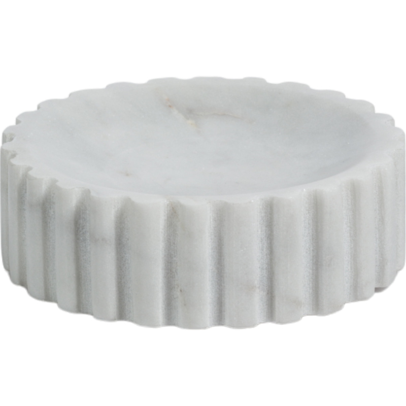 Fluted Marble Soap Dish