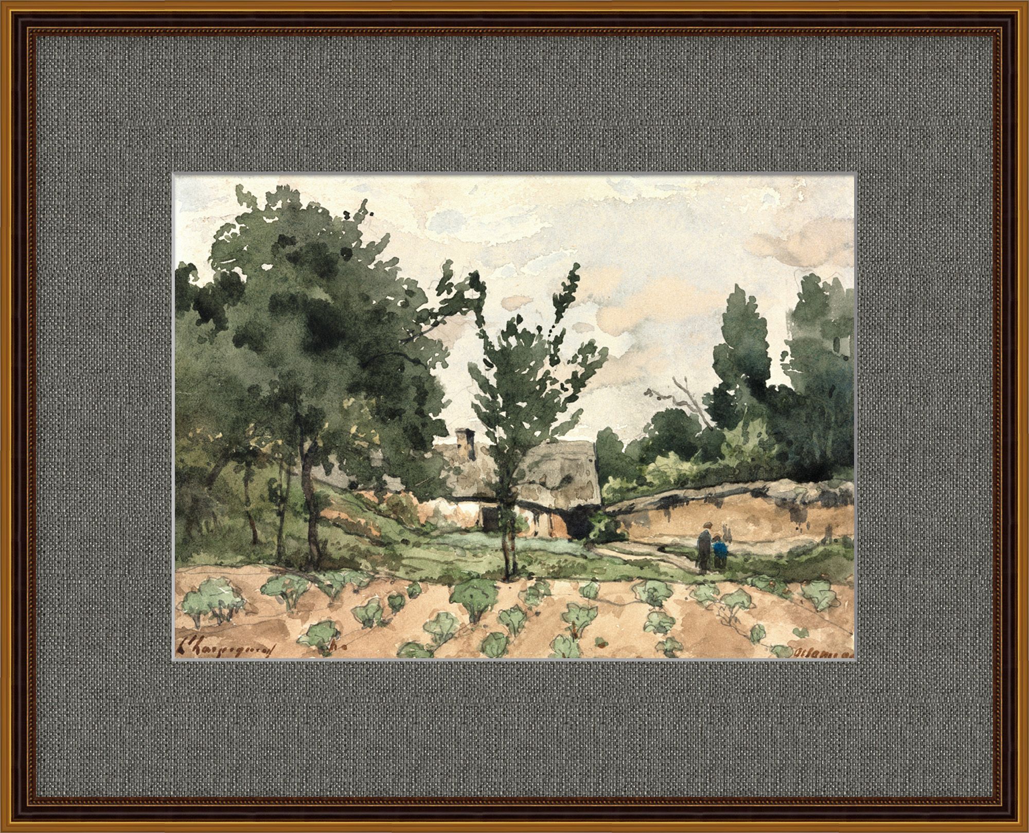 French Farm Watercolor