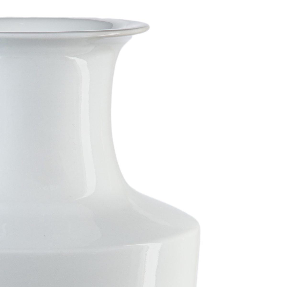 Imperial White Modern Shoulder Vase