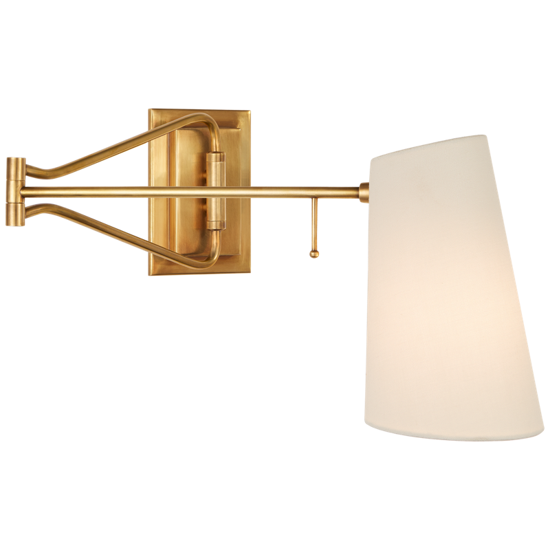 #Finish_Hand-Rubbed Antique Brass with Linen Shade