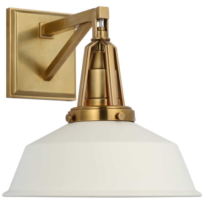 #Finish_Matte White with Antique Burnished Brass