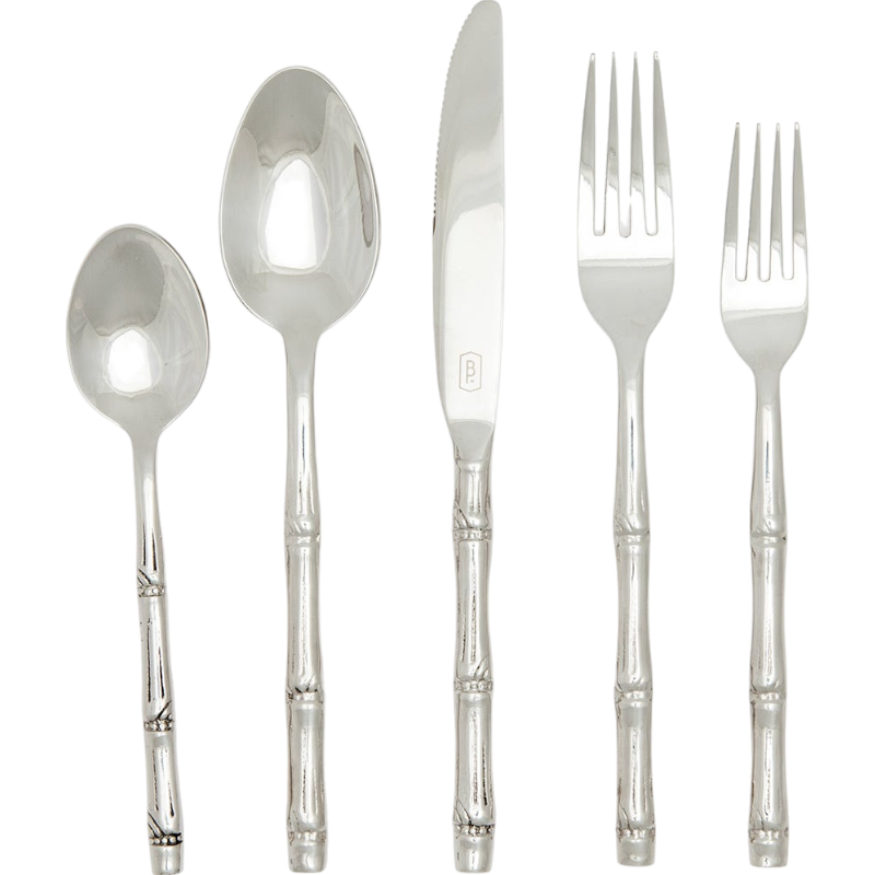 Liliana Polished Silver Flatware Set