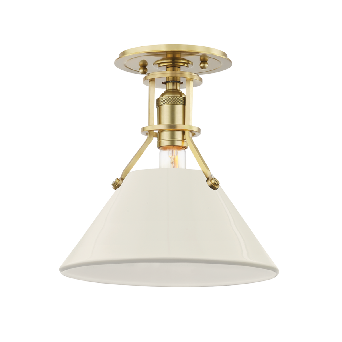 #Finish_Painted Off-White and Aged Brass