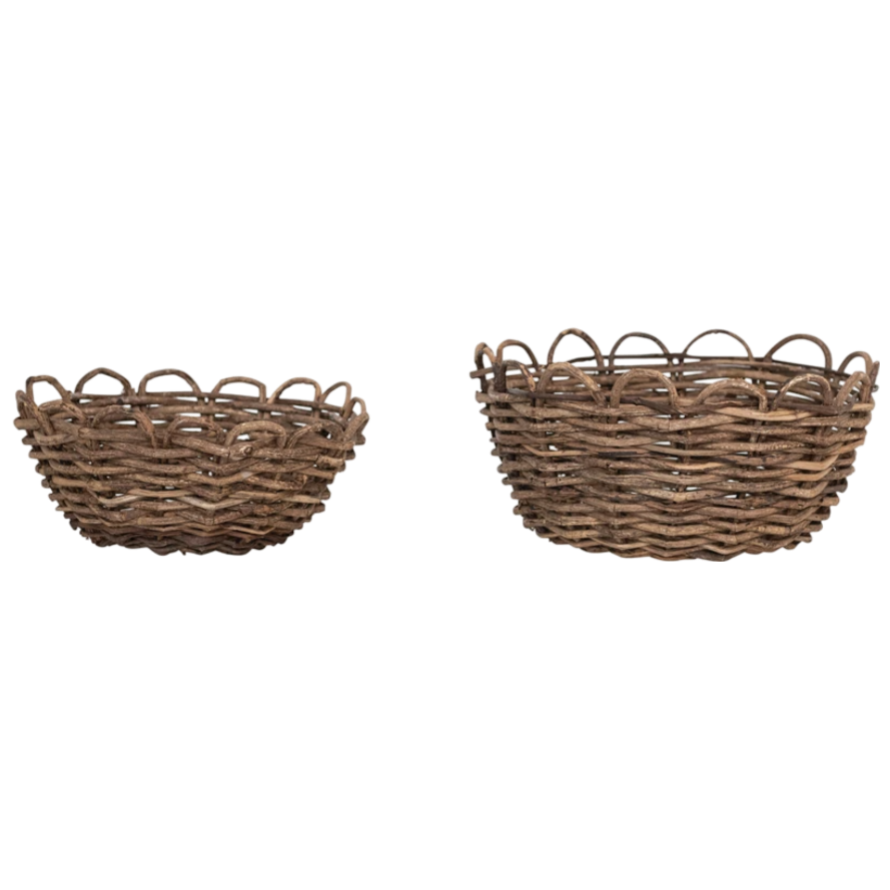 Scalloped Vine Baskets