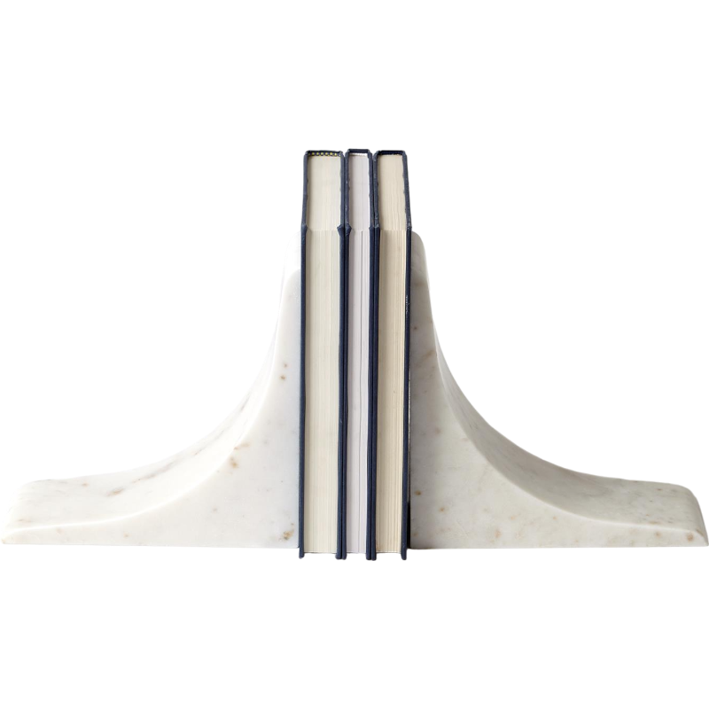 Sleek Marble Bookends