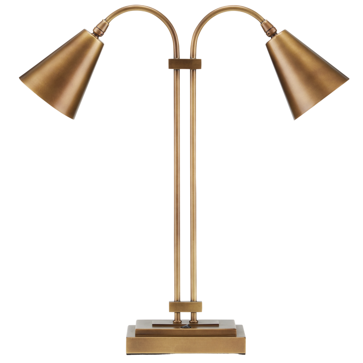 Symmetry Brass Double Desk Lamp