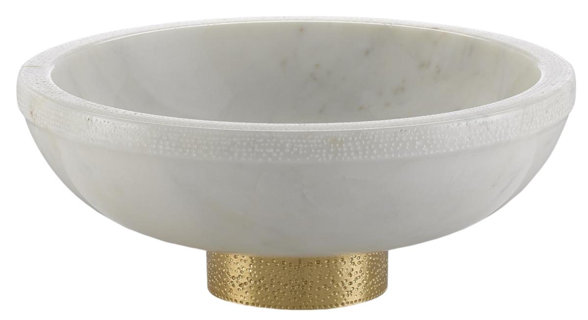 Valor Large White Marble Bowls