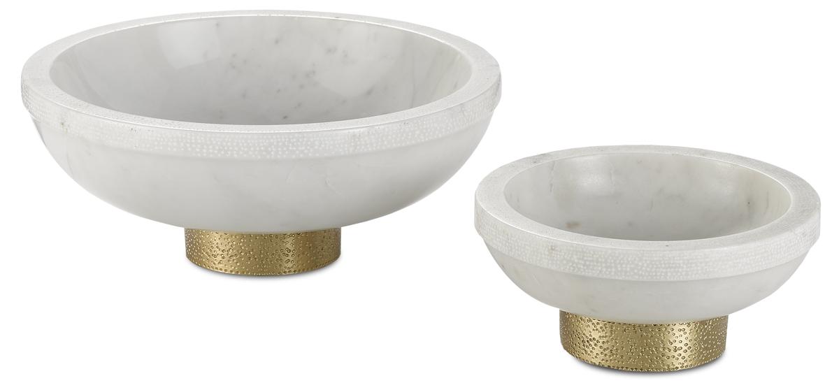 Valor Small White Marble Bowls