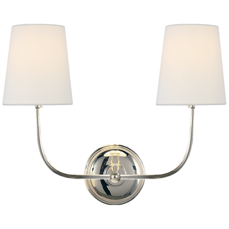 #Finish_Polished Nickel with Linen Shade