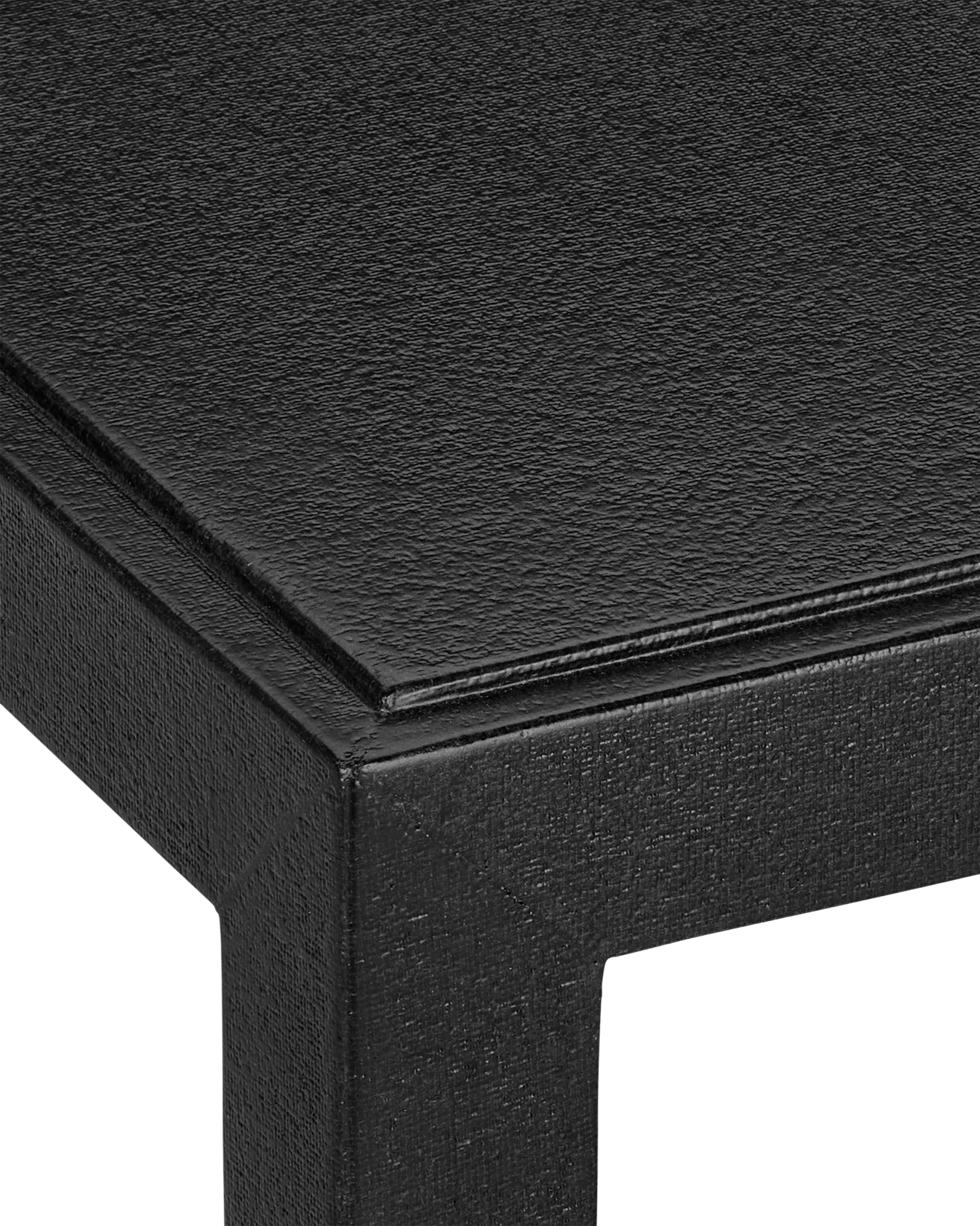 Verona Black Linen End Table