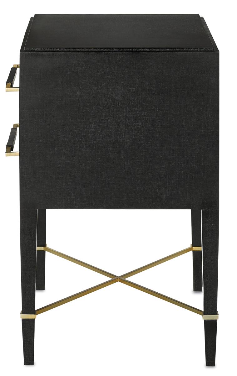 Verona Black Nightstand