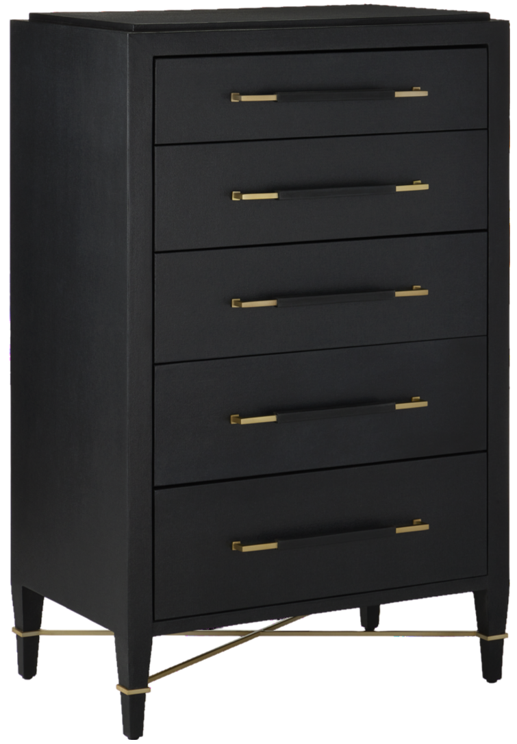 Verona Black Tall Chest