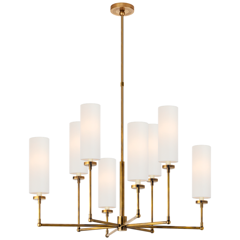 #Finish_Hand-Rubbed Antique Brass with Linen Shades