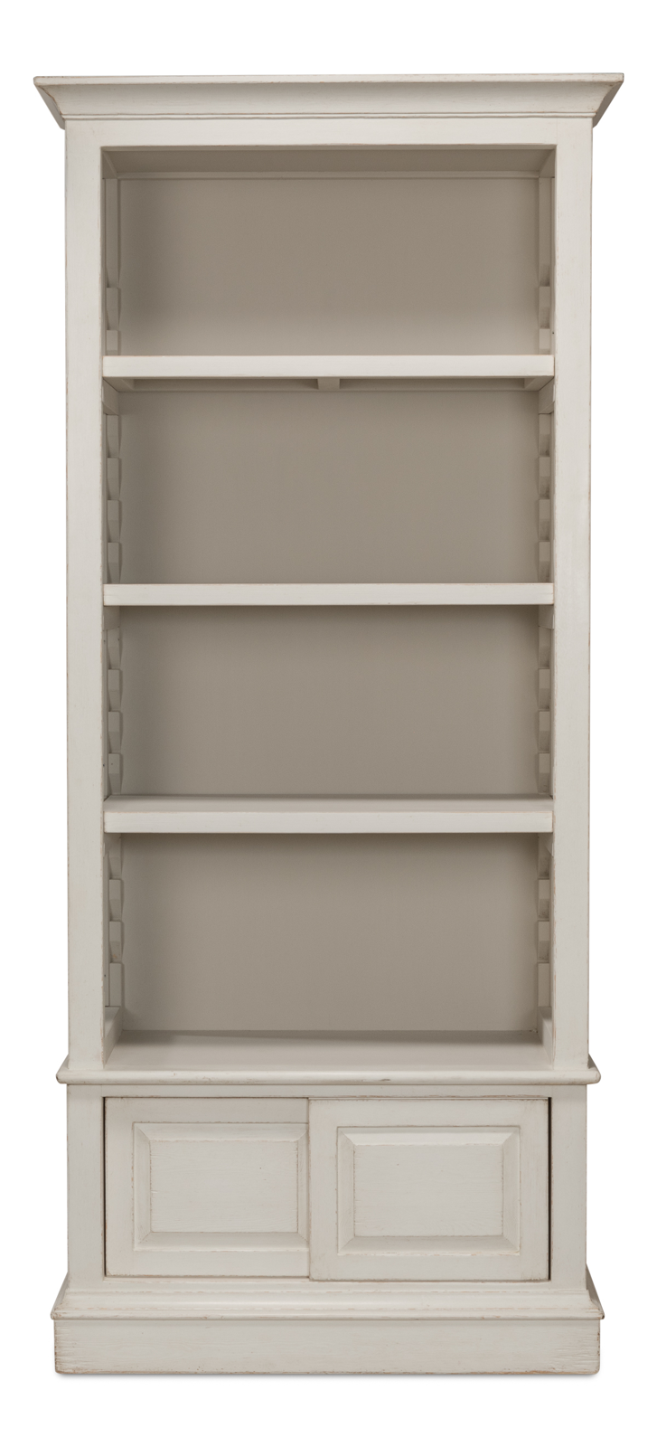 Zoey Antique White Bookcase