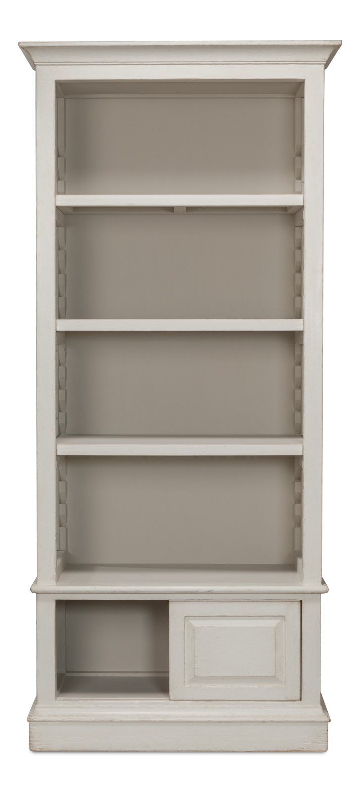 Zoey Antique White Bookcase