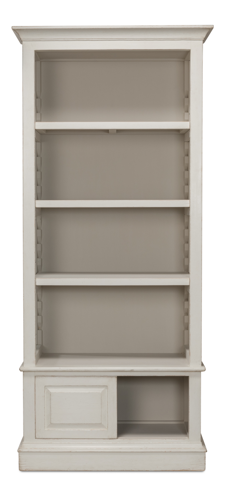 Zoey Antique White Bookcase