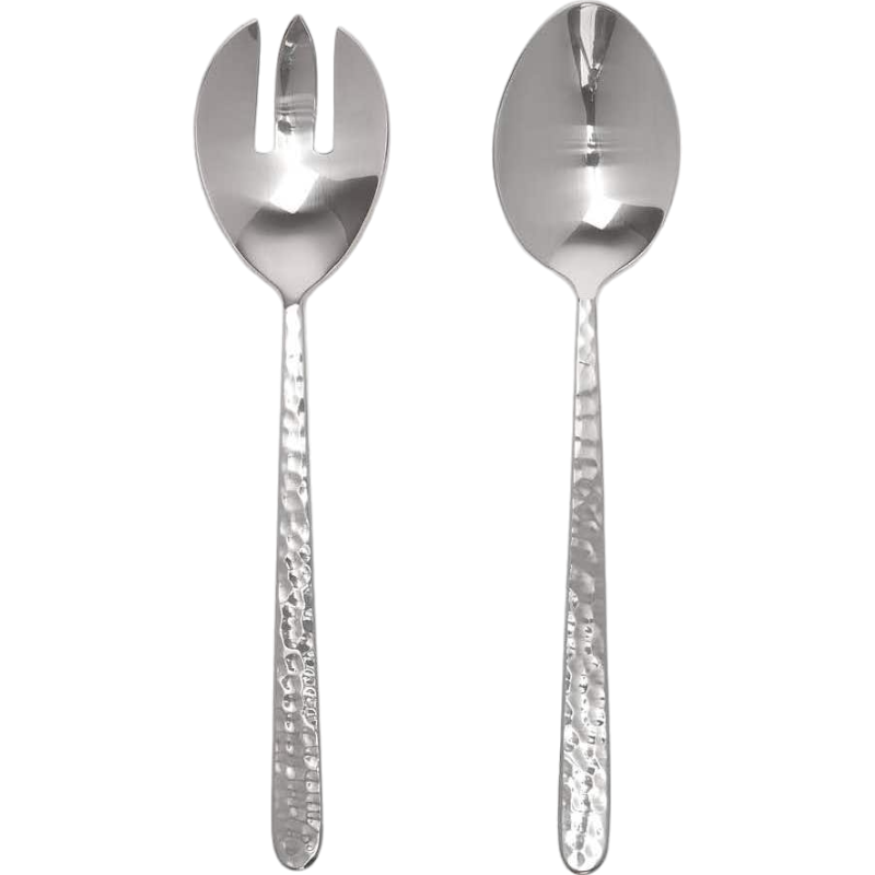 Zora Polished Silver Two-Piece Serving Set